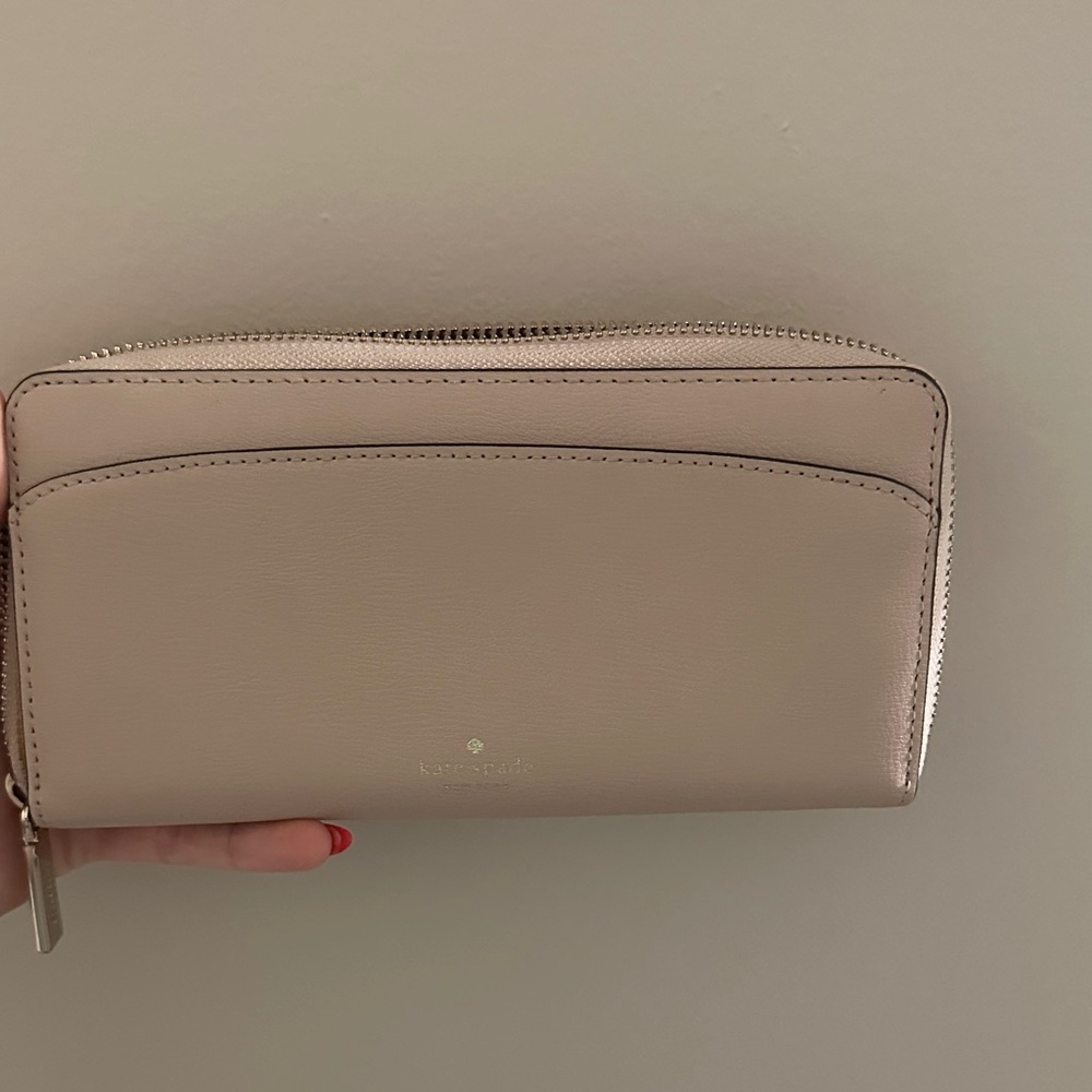 Kate Spade Taupe Zip Wallet - Picture 3 of 3